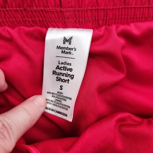 Members Mark 3" Inseam Elastic Waistband Lined Active Short Womens Small - Picture 2 of 5